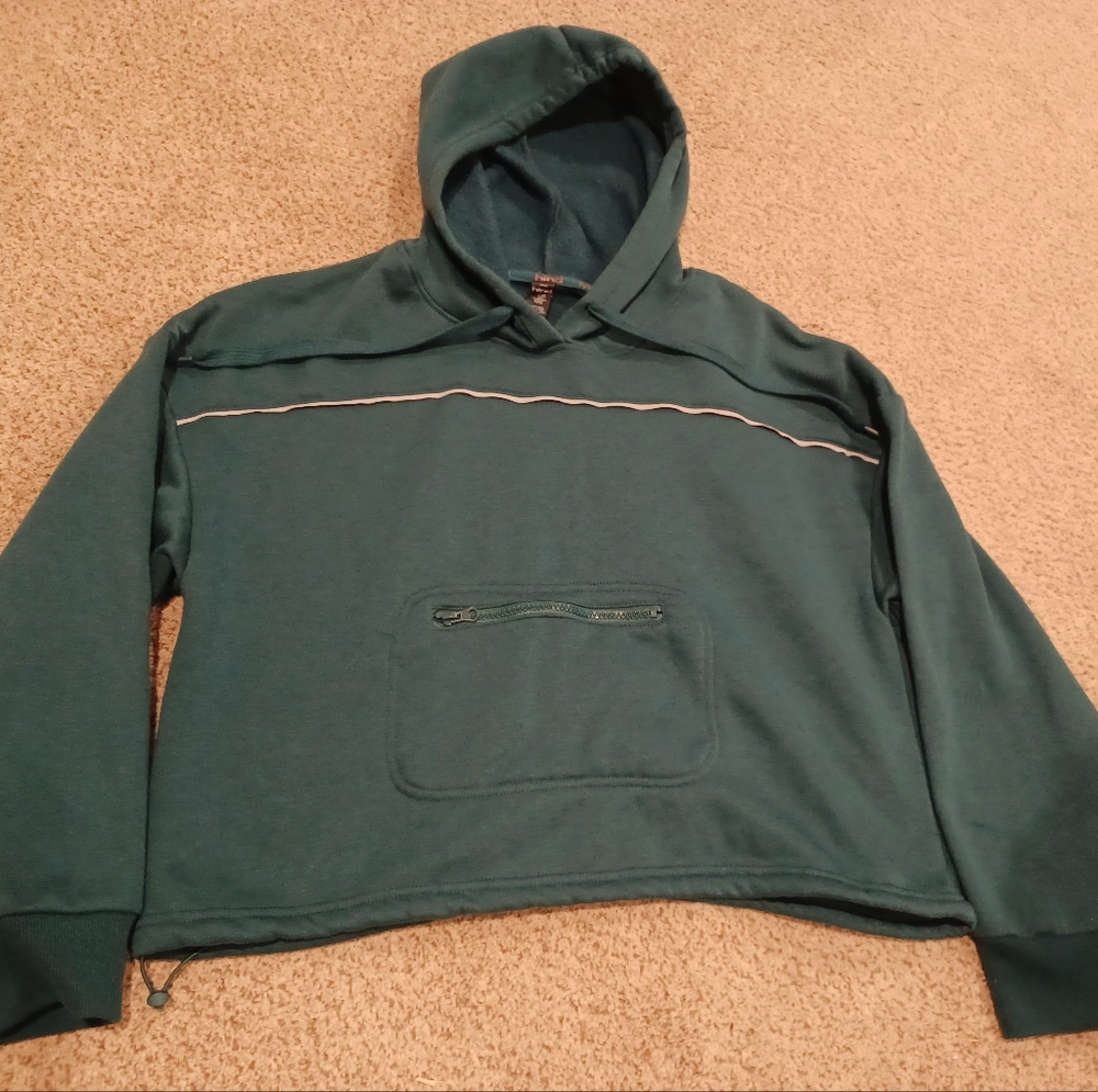 Hind Cropped Running Hoodie Womens Size L